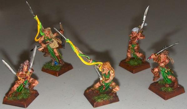 Wood Elf Wardancer Troupe w/ Command by ladyrheena