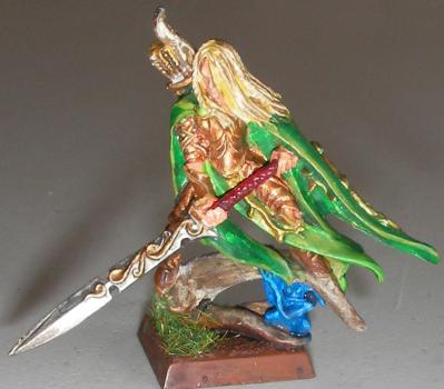 Wood Elf Lord with Great Weapon by ladyrheena