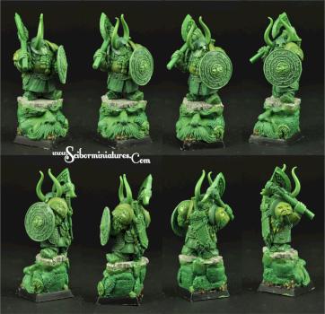 Dwarf General original green stuff sculpture by Scibor