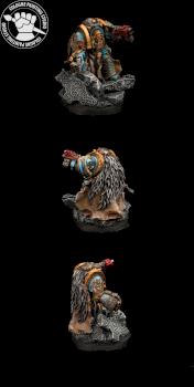 Warhammer 40k Space wolf lone wolf/Wolf guard battle leader by cologne painting studio