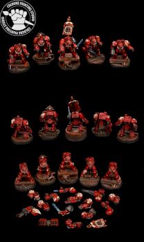 Warhammer 40k Space Marines Blood Angels Terminator Squad by cologne painting studio