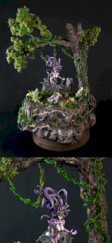 The Flower Witch with custom Abyssal Forest Base by lyla.mev