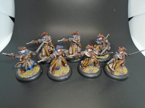 Warmachine Painted Cygnar Arcane Tempest Gun Mages Unit+Gun Mage Officer UA by w013ejb