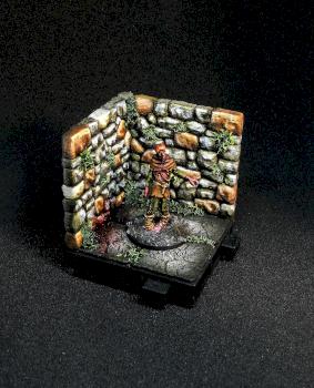 Zombicide: Black Plague Zombie diorama by StudioMerlonghi