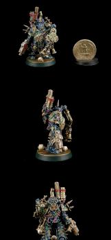 Plague Marine with Icon of Despair by falchieyan
