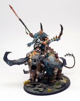 Age of Sigmar Beastclaw Raiders Frostlord on Stonehorn by Jambot