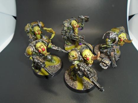 Warhammer 40k Painted Chaos Space Marines Nurgle Terminator Squad by w013ejb