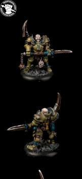 Warhammer FB/AoS Chaos warriors Champion of Nurgle by cologne painting studio