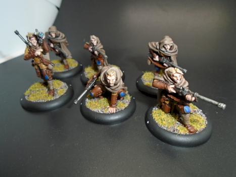 Warmachine Painted Cygnar Black Rangers Unit by w013ejb