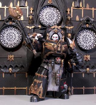 Chaplain of the Black Templar in Terminator armor. by demiurge_rus