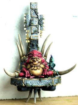 slann on throne by german paintress
