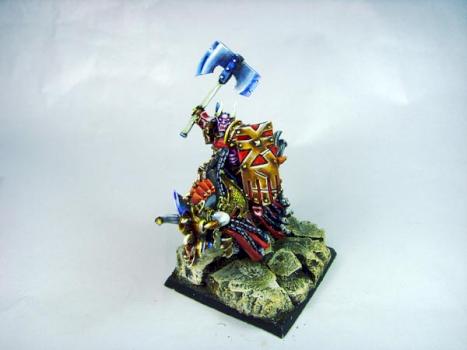 Warhammer Khrone Chaos Lord on Daemon Steed by miss painting