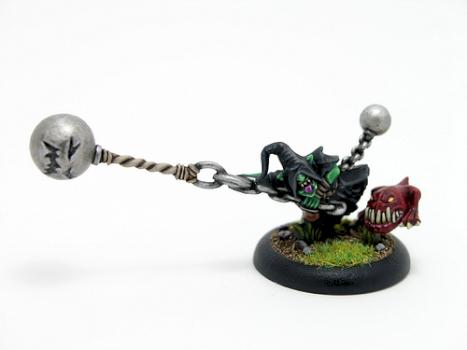 Night Goblin Fanatic with Squig by mczolton