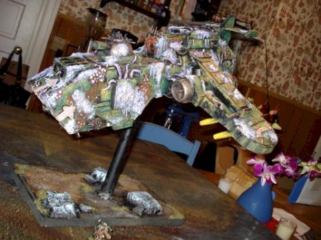 Chaos Nurgle Thunderhawk- Scratchbuilt by Craigmack378