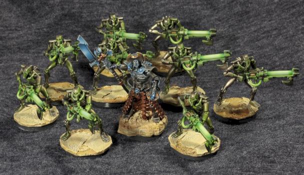 Anrakyr the traveller & Necron warriors by Satarothhh