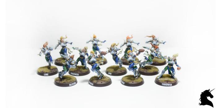 Blood Bowl Elven Union Team by Black Unicorn Studio