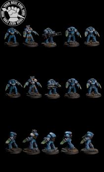 Warhammer 30K Space Marine Ultramarine Terminator Squad by cool-minis.com
