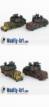 Battle Buses by MadFlyArtStudio