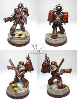 Blood Ravens - Lieutenant with chain sword and jump pack by Kova