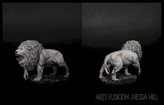 White lion by NessaHillArt