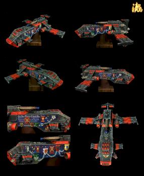 space marine death watch Thunderhawk Gunship by breezezhu90