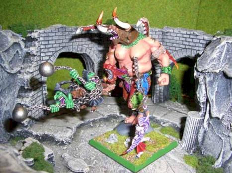 Chaosriese mit Herrin und Gobboflegel by moda
