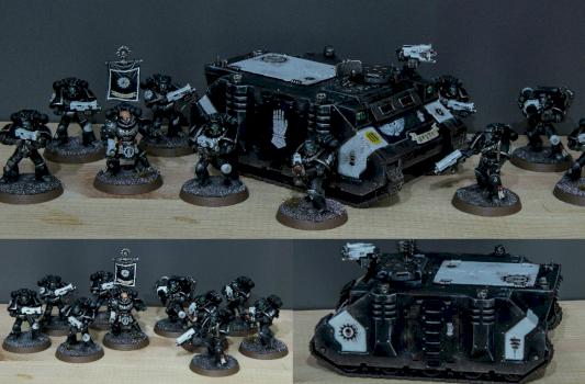 Iron Hands Tactical Squad & Rhino by Laibraid