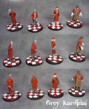 Malifaux - Dr. Grimwell, nurse Heartsbane and orderly by Grey Kardinal