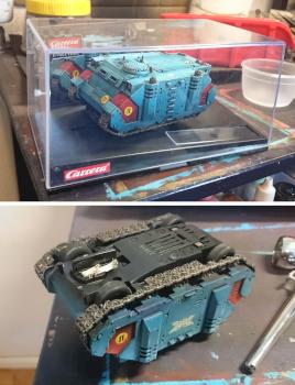 Space marine slot car rhino by batthemadbat