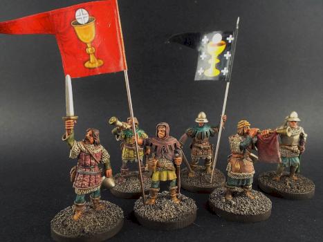 28mm Kingmaker Hussite's ~ Command. Further Play/Testing Scale 75 Muted Colours, by avalonindustries2040