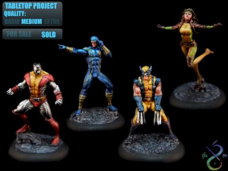 Tabletop Commission Marvel Universe Miniature Game XMEN by BerenMiniaturasStudio