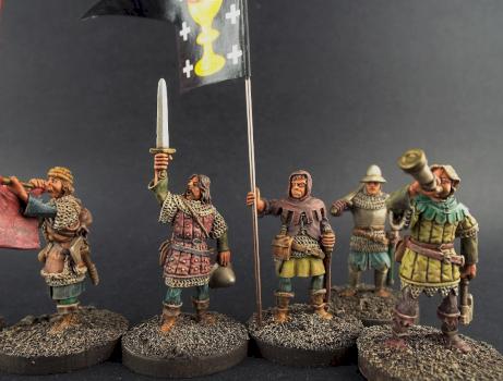 28mm Kingmaker Hussite's ~ Command. Further Play/Testing Scale 75 Muted Colours, by avalonindustries2040