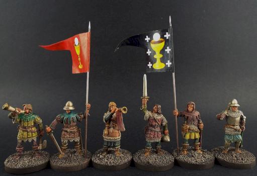 28mm Kingmaker Hussite's ~ Command. Further Play/Testing Scale 75 Muted Colours, by avalonindustries2040
