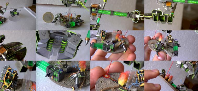 Necron Destroyer (paper-diorama) by pesadilla