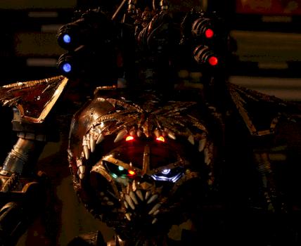 Death Walks the Battlefield-Chaos Reaver Titan - LED's Lit  Work in progress by Tinman397