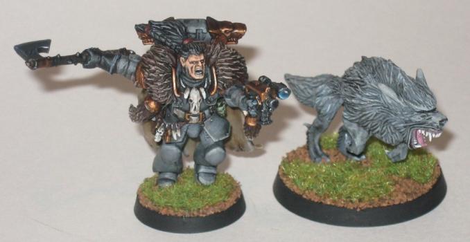 Pre Heresy Space Wolves Lord Ragnar Blackmane with Wolf by EldarExarch