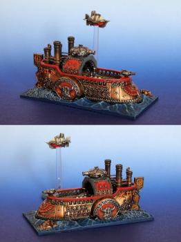 Grimnir's Thunder - Dreadfleet dwarf ship by Quareni