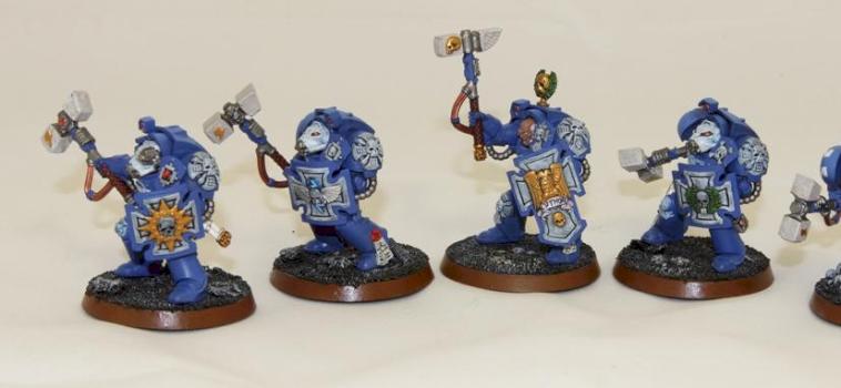 Ultramarine Assault Terminators with Thunder Hammers and Storm Shields by BigGeorge
