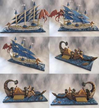 Dread Fleet - Elf and Khmeri Ships by greensamurai