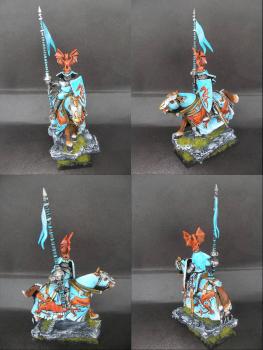 Warhammer Bretonnian Champion Knight of Red Dragon by tinman755