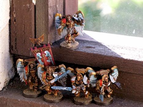 Blood Angels, thier elite squad...The Sanguinary Guard by Captain_Chronos
