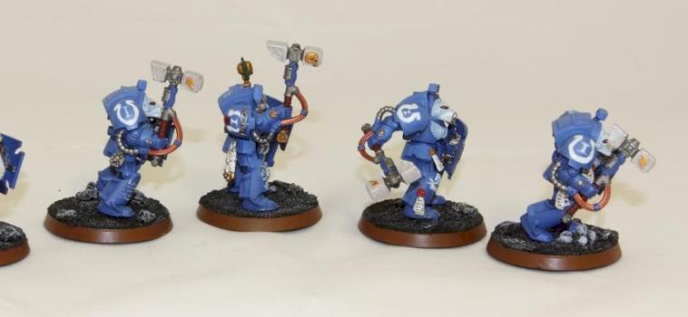 Ultramarine Assault Terminators with Thunder Hammers and Storm Shields by BigGeorge
