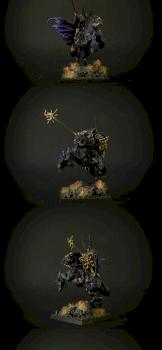 Tzzentch sorcerer on demonic mount by Grakh