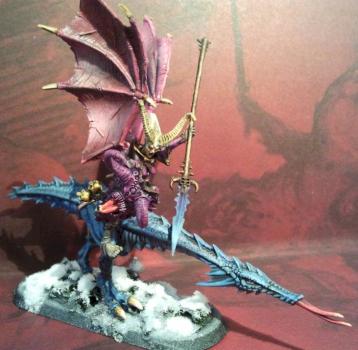 Slaanesh lord on steed of slaanesh by wtnind