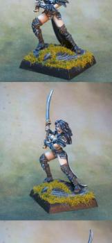 Female elf fighter warrior by Theminiaturepainter