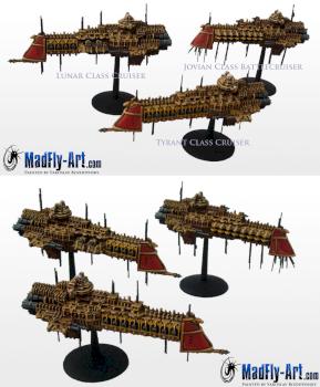 Battlefleet Gothic Imperial Cruisers by MadFlyArtStudio