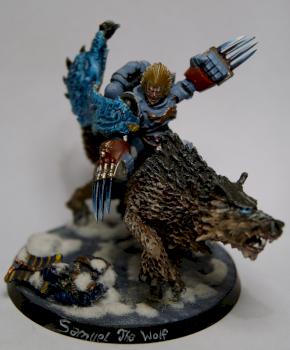 Space Wolves Lord on Thunderwolf ! by mamikon