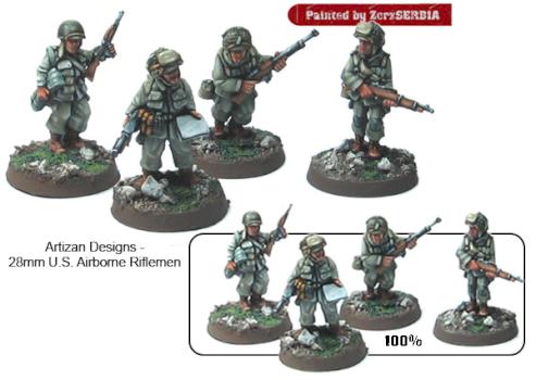 28mm U.S. Airborne Riflemen by Zorz