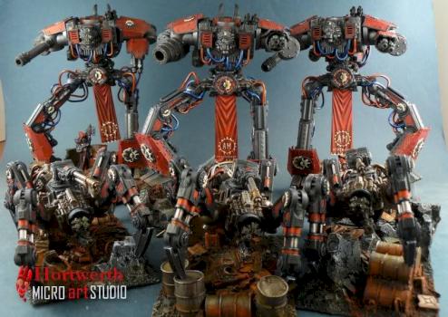 Adeptus Mechanicus Battleknights and Hellstalkers by Hortwerth