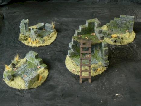 4 Pc, Set Gothic Terrain/2 Story Structure by battlescenerylady